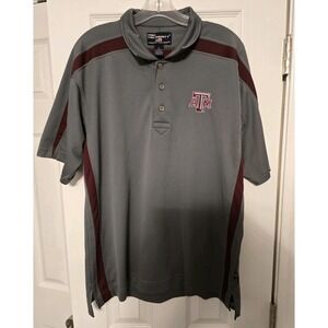 PRO CELEBRITY Polo Texas A&M Aggies Mens Large Embroidered Logo Maroon Shirt